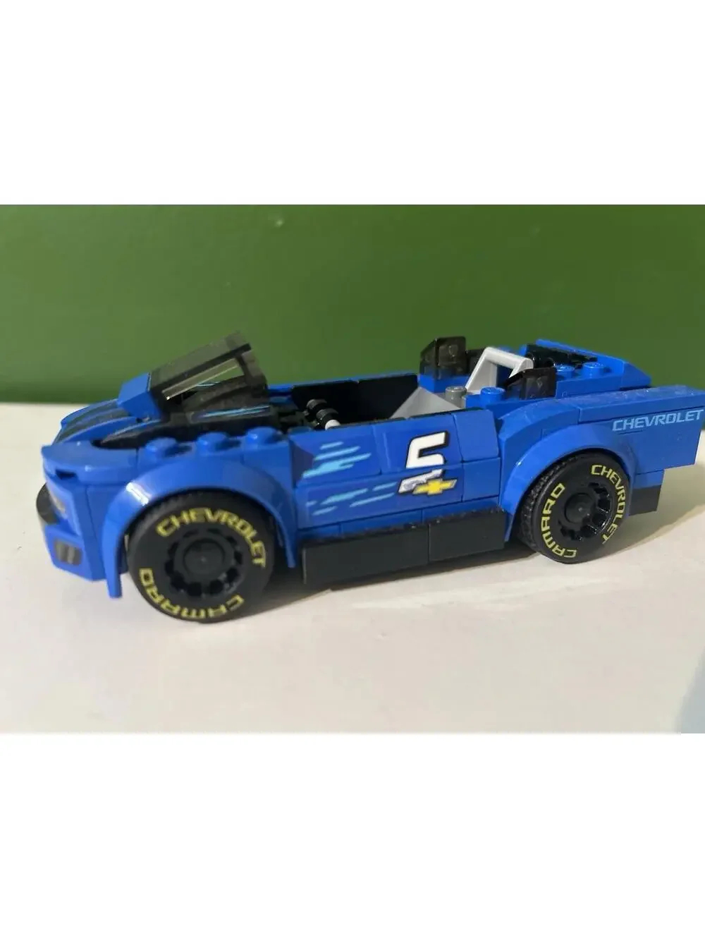 LEGO Speed Champions Chevrolet Camaro ZL1 Race Car 75891 Built Blue #5 NASCAR